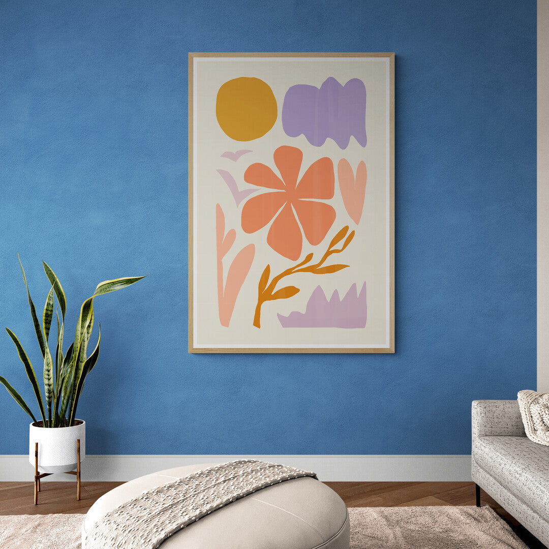 Composition florale abstraite