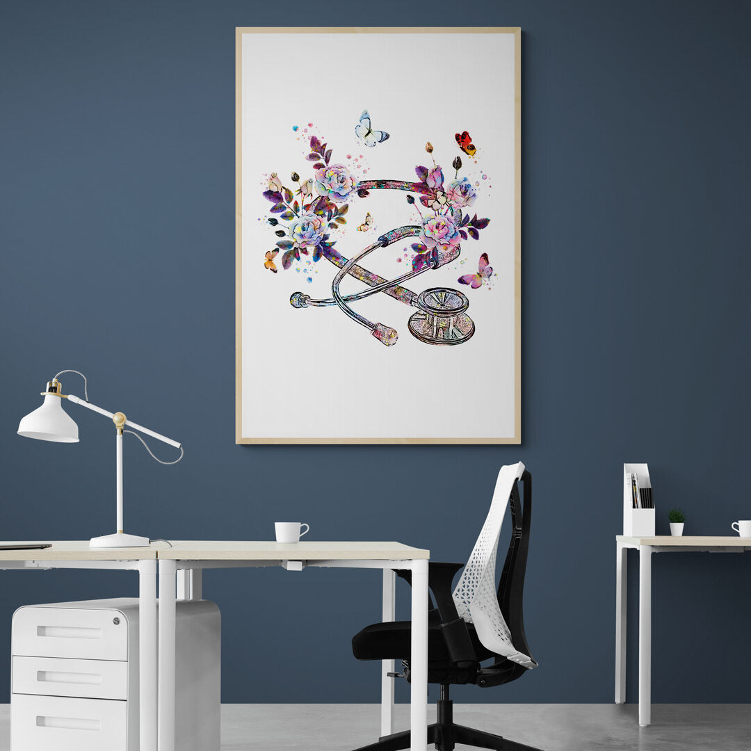 Tableau médical - Stéthoscope