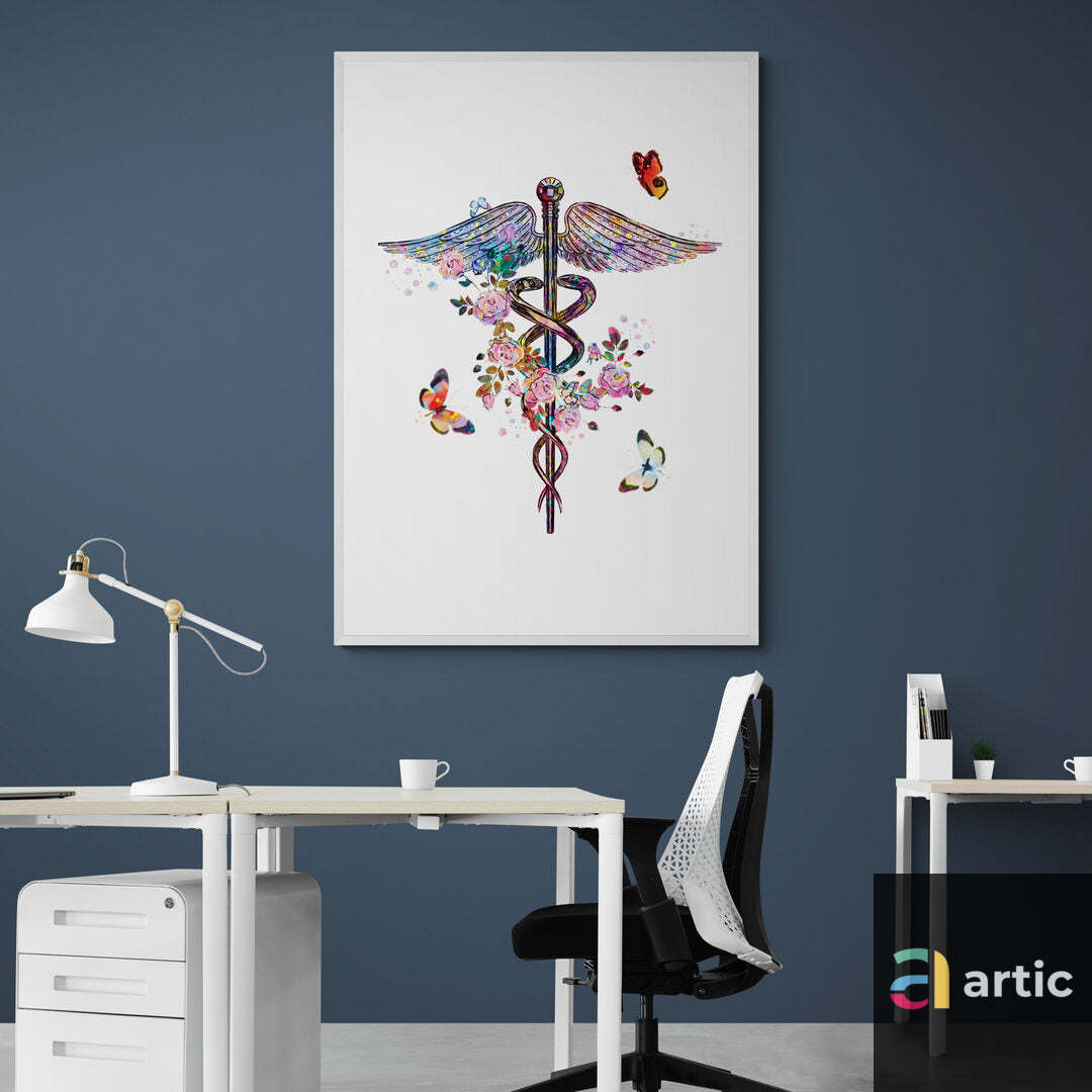 Tableau médical - Caducée