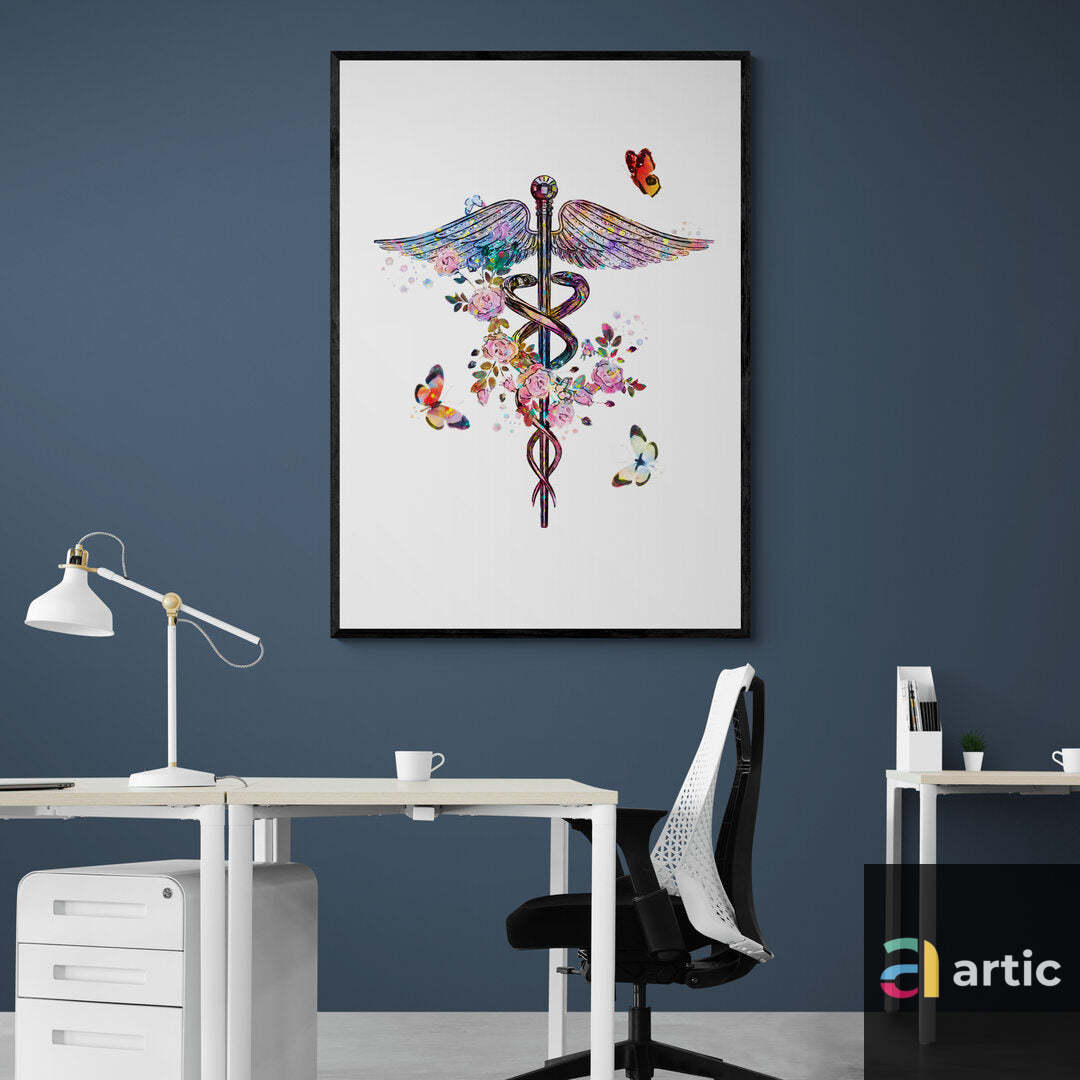 Tableau médical - Caducée
