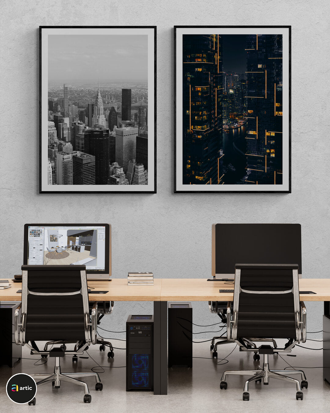 Buildings day & night