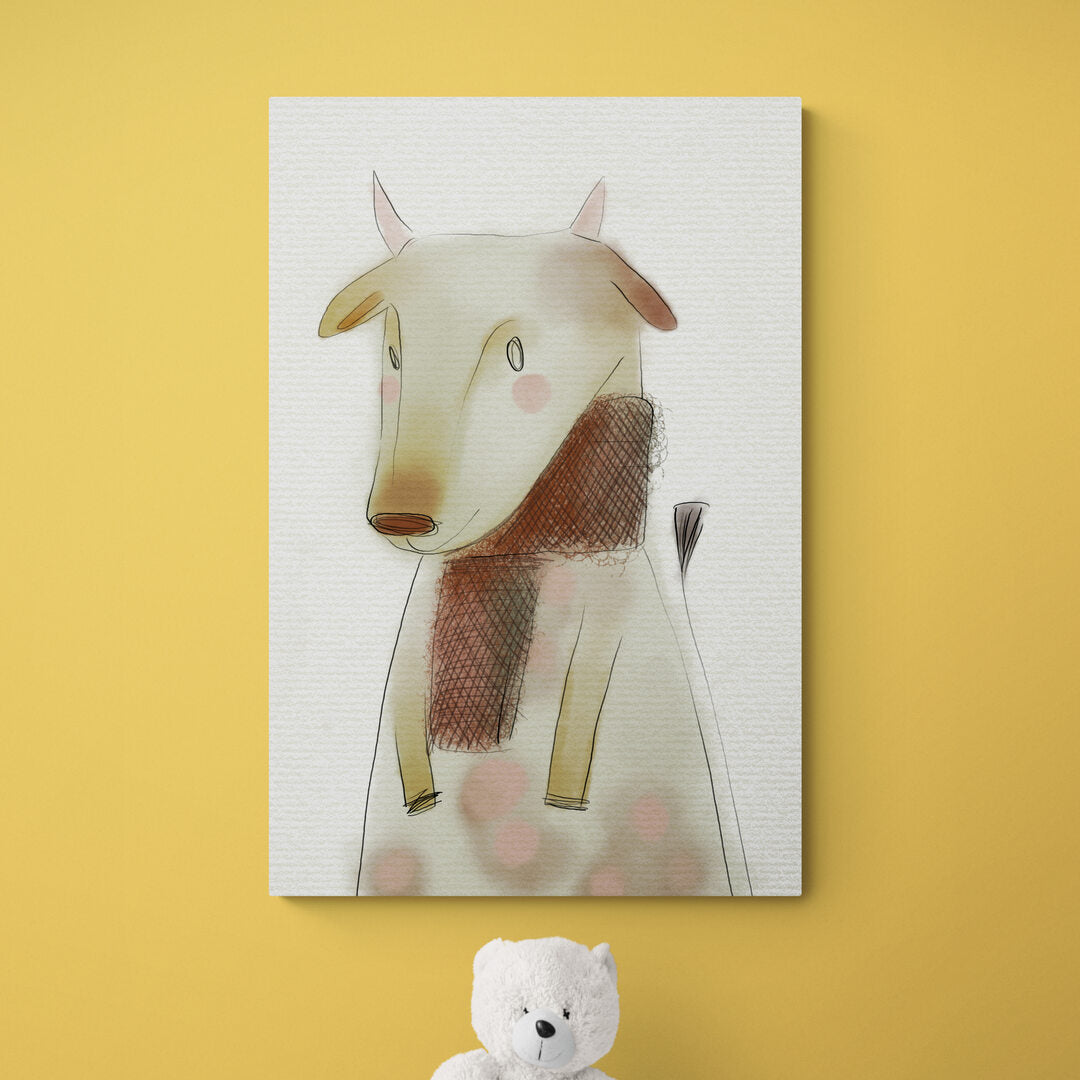 Petite vache en hiver