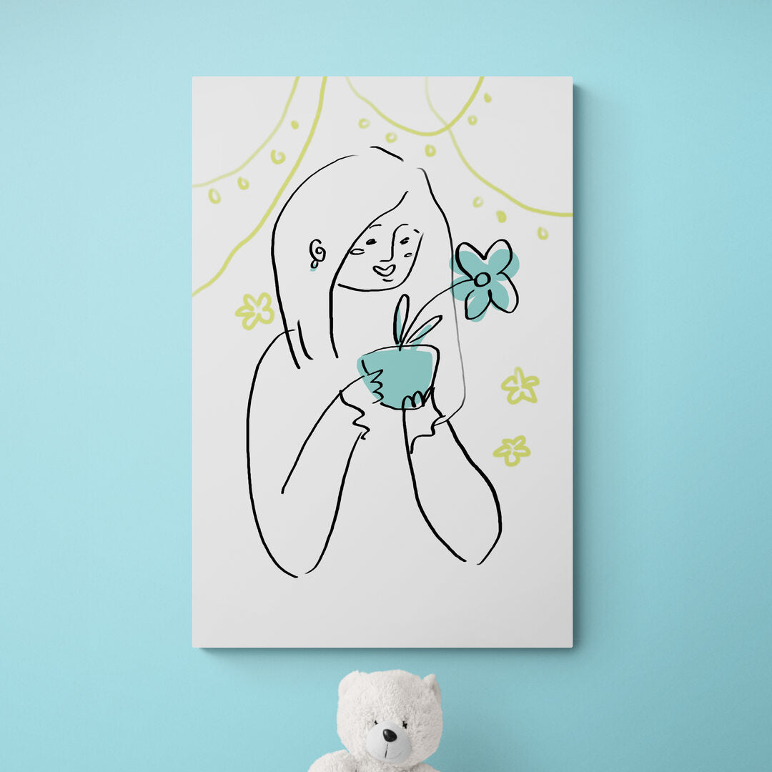 Petite fille avec une fleur