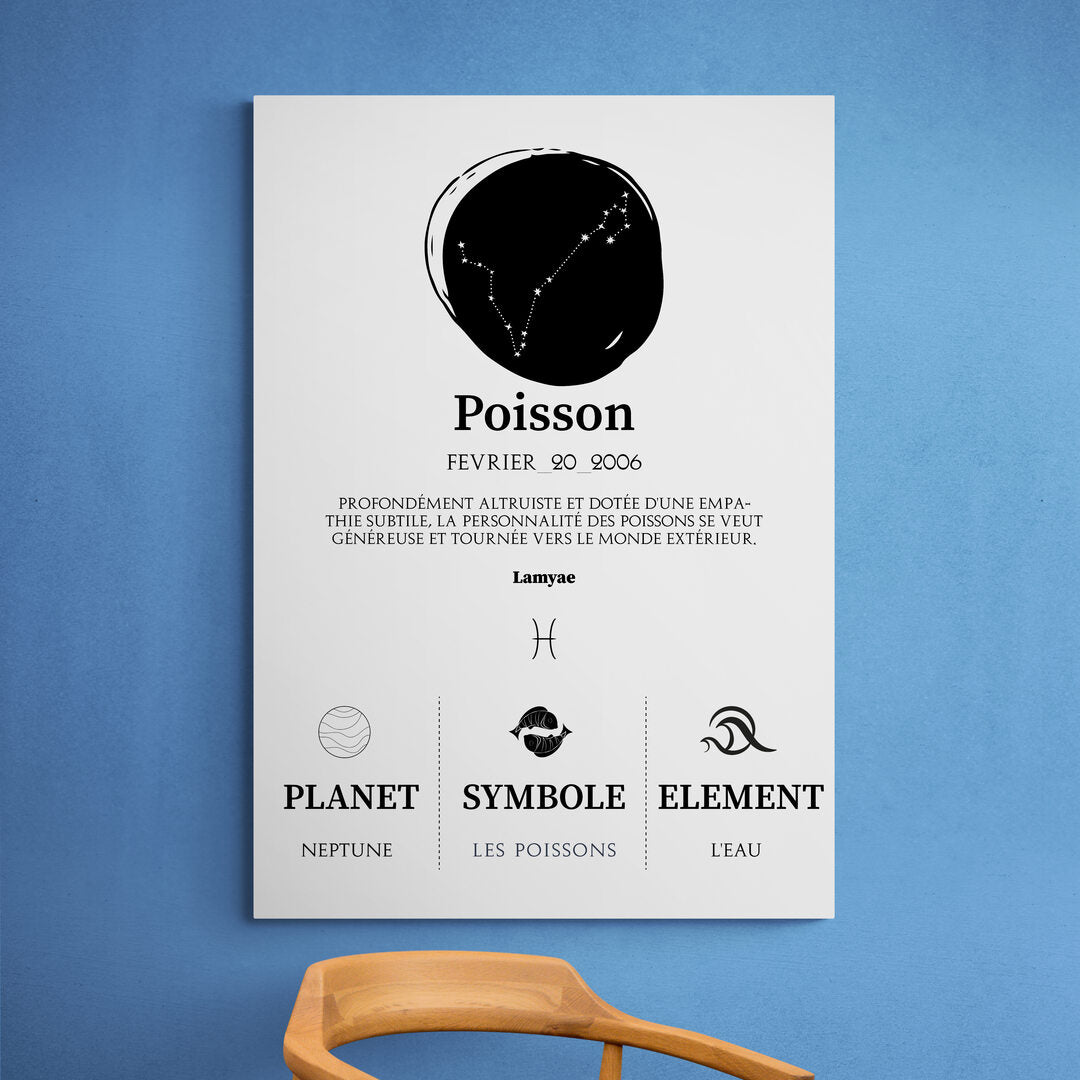 Tableaux astrologie - Poisson