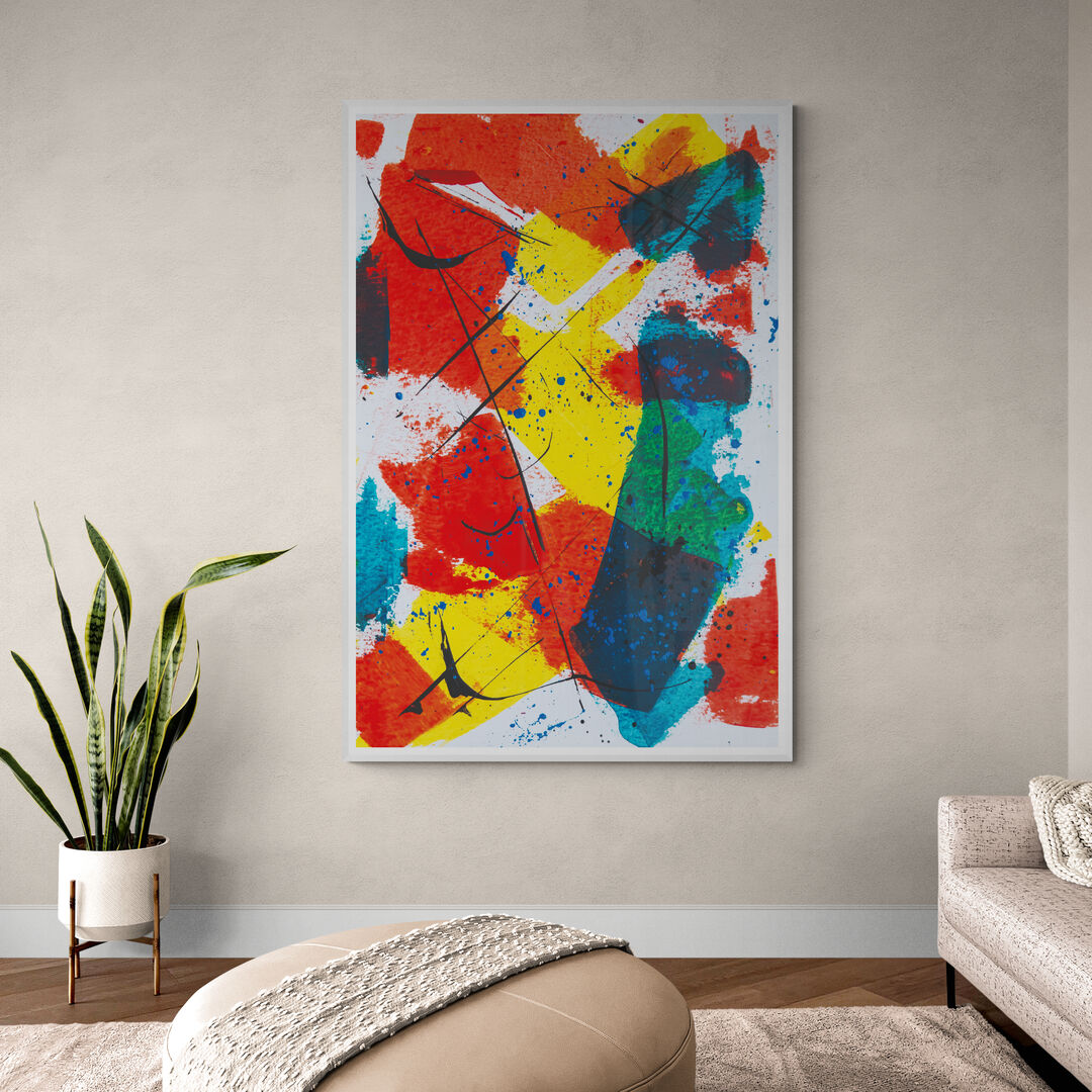 Tableau abstrait 3 couleurs