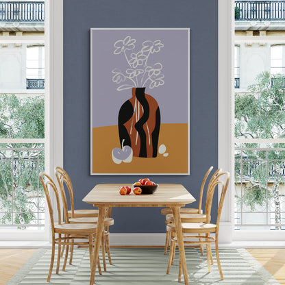 Vase marron et noir