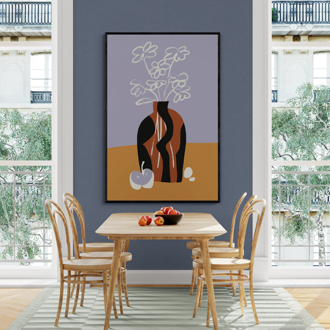 Vase marron et noir