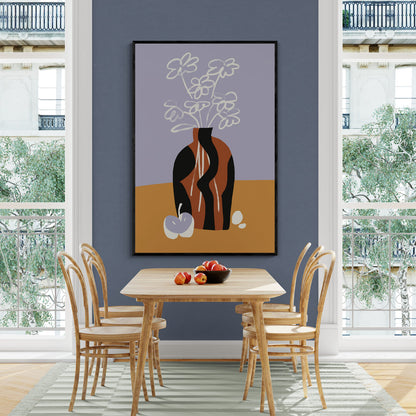 Vase marron et noir