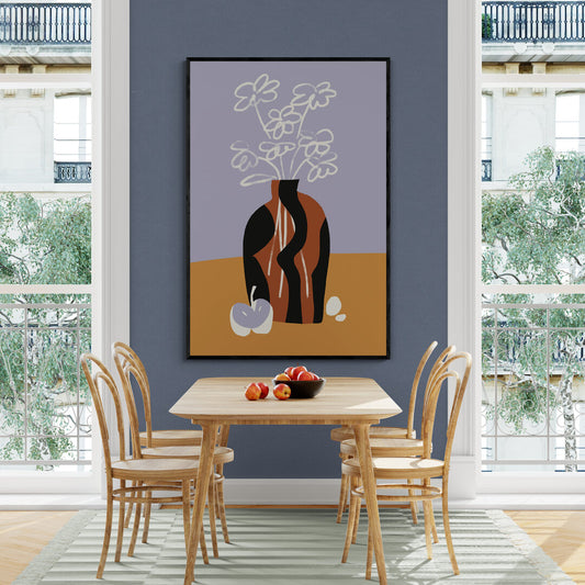 Vase marron et noir