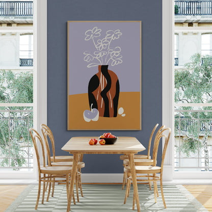 Vase marron et noir