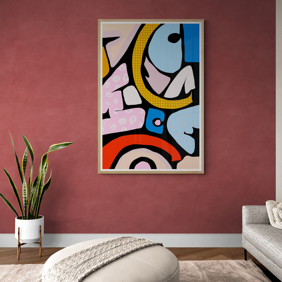 Abstraction multi couleurs graffiti