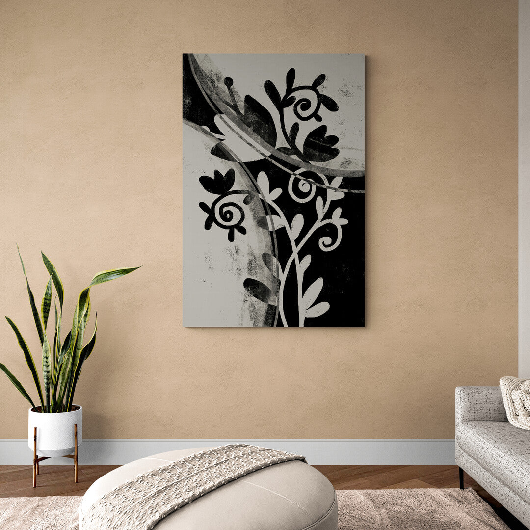 Fleur minimaliste noir