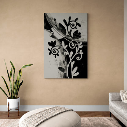 Fleur minimaliste noir
