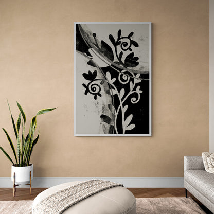 Fleur minimaliste noir