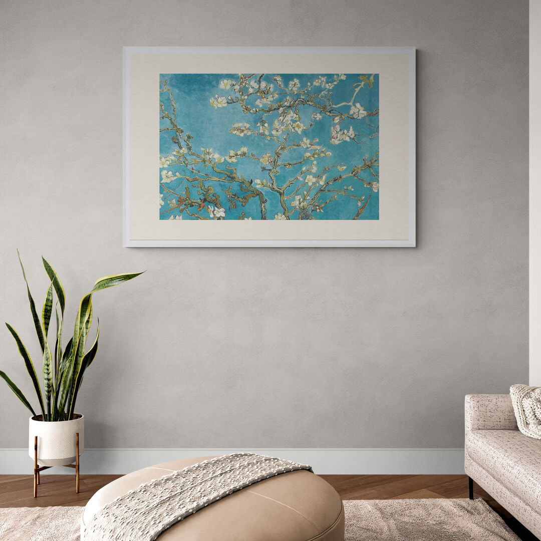 Paysage arbre de Sakura sur fond bleu