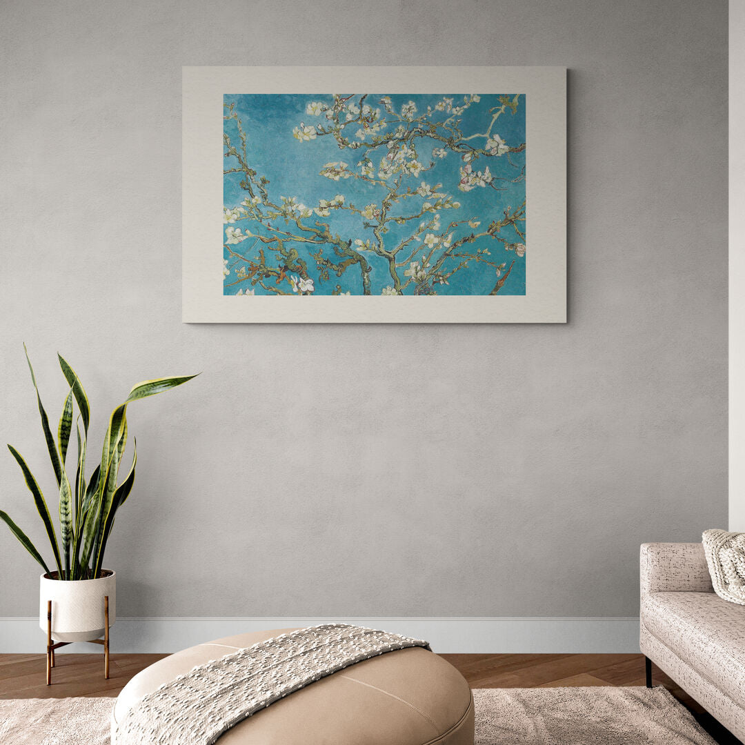 Paysage arbre de Sakura sur fond bleu