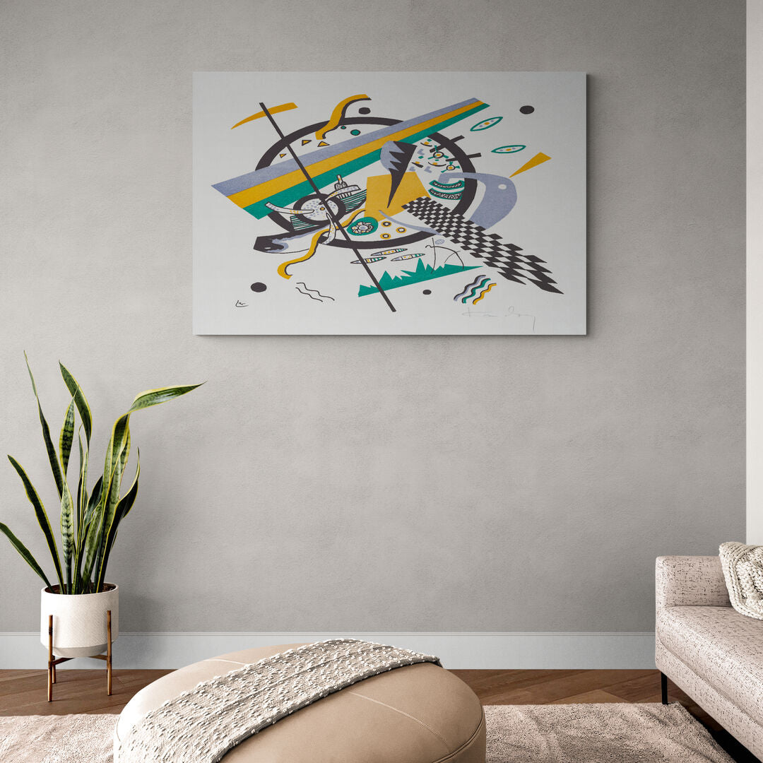 Art abstrait nuance jaune