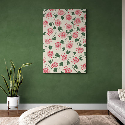 Fleurs minimalistes roses