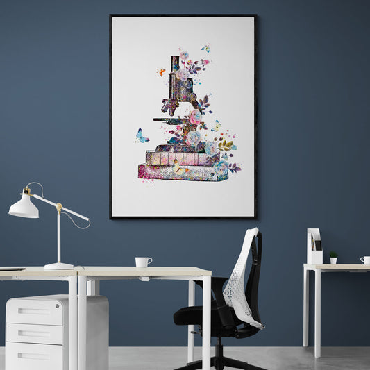 Tableau médical -  Microscope