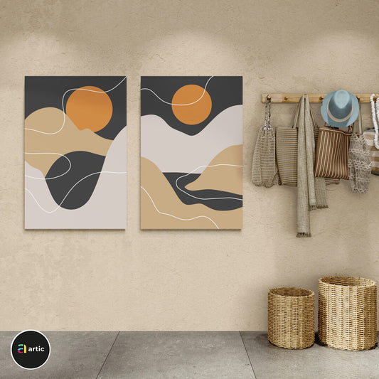 Paysage soleil minimaliste