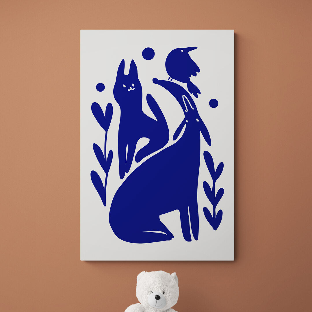 Animaux mignons bleus