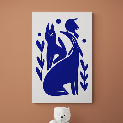 Animaux mignons bleus