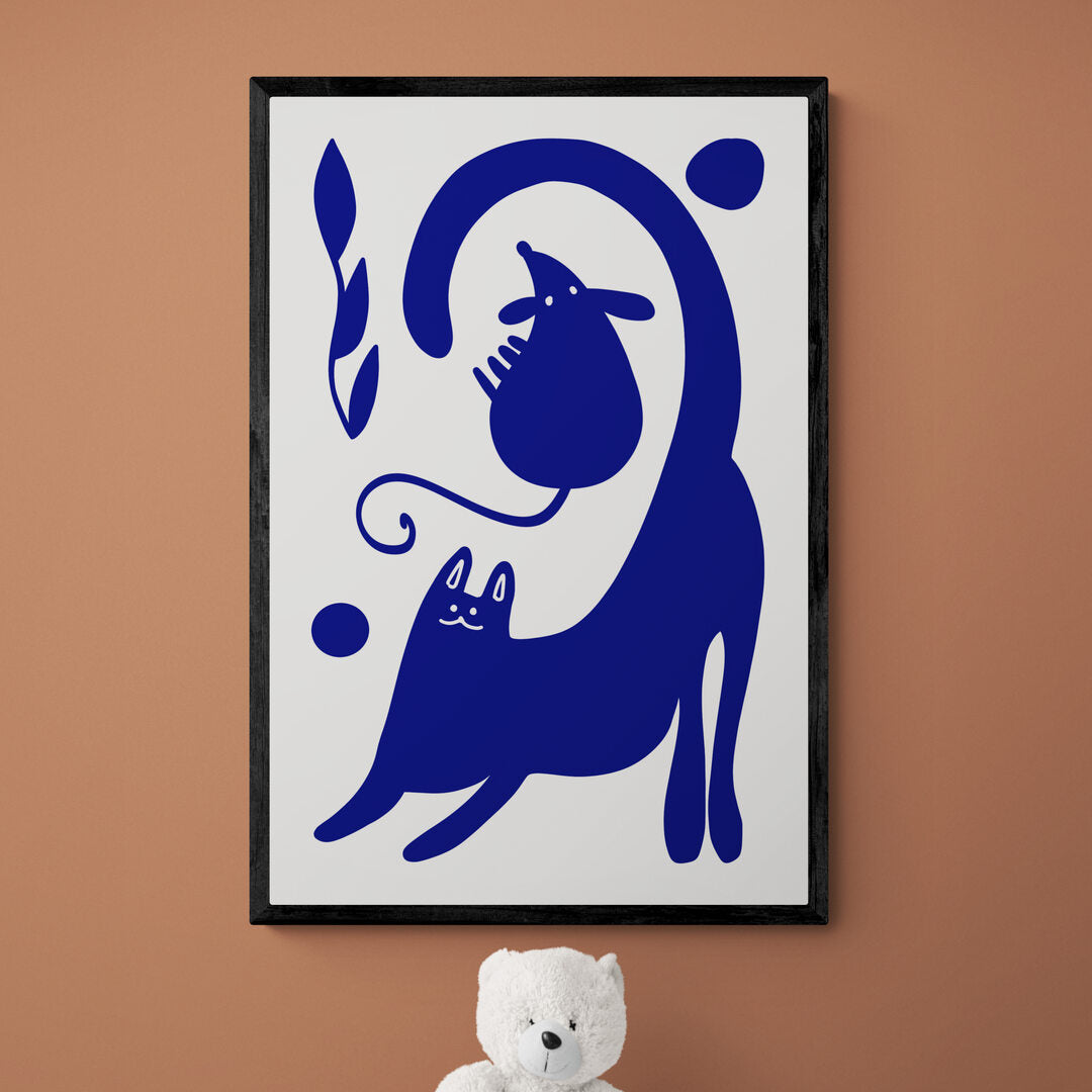 Chat et souris bleu