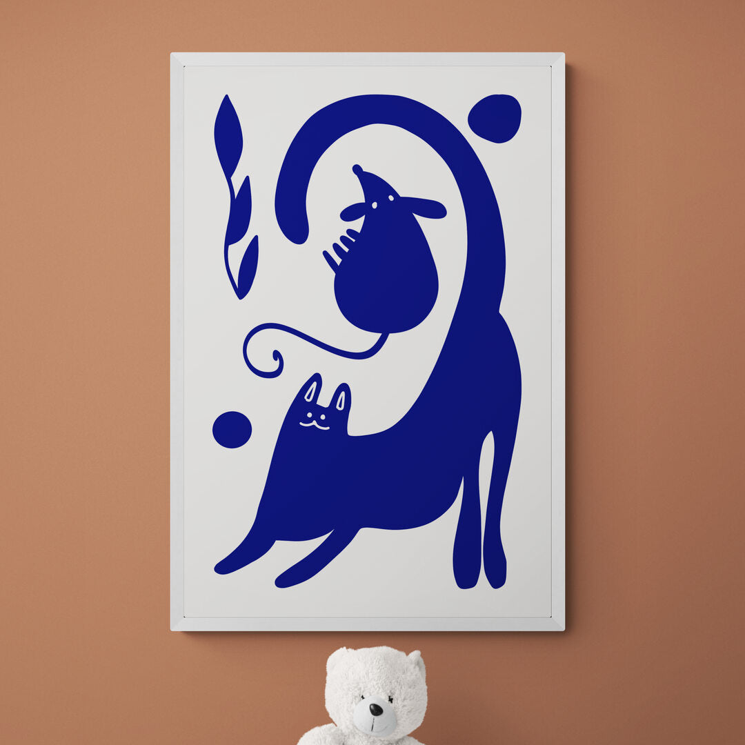 Chat et souris bleu