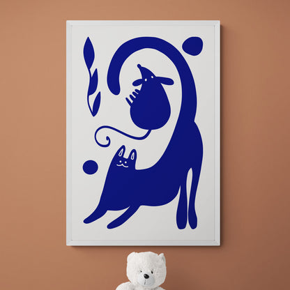 Chat et souris bleu