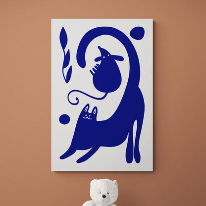 Chat et souris bleu