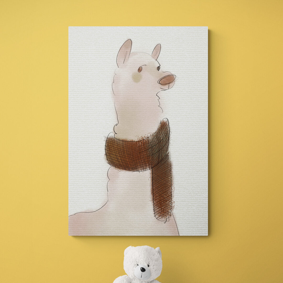 Lama en hiver