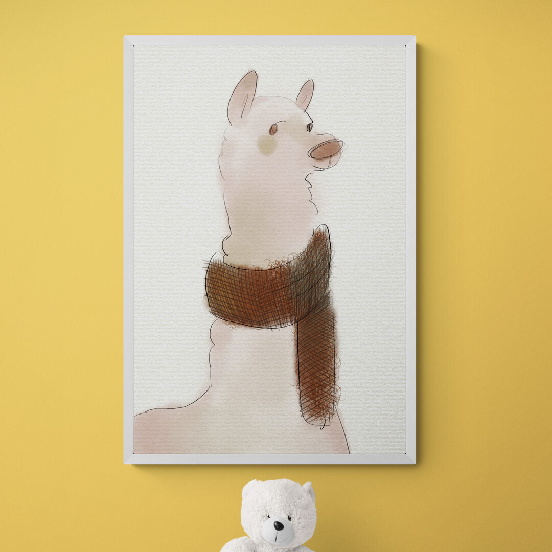 Lama en hiver