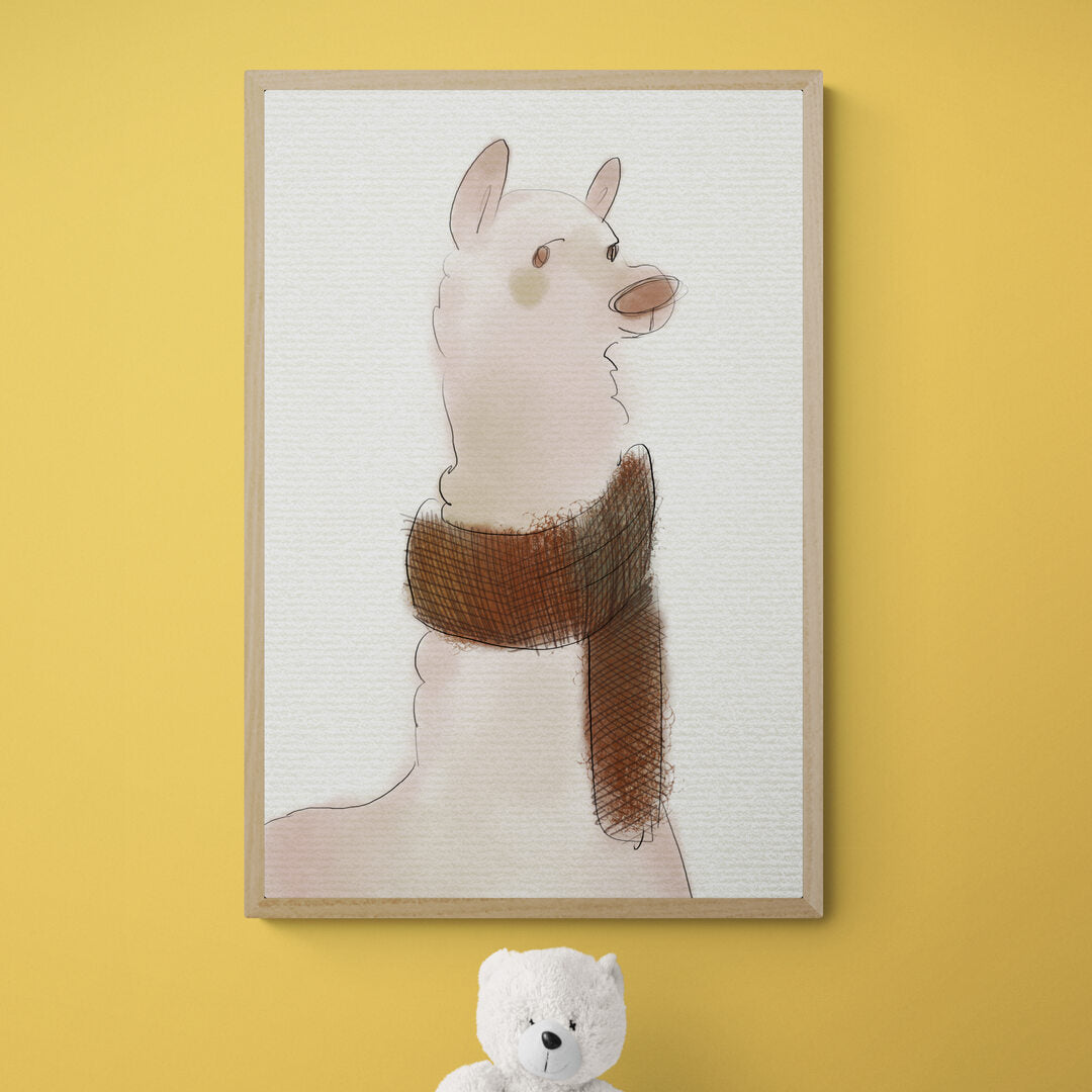 Lama en hiver
