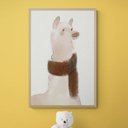 Lama en hiver