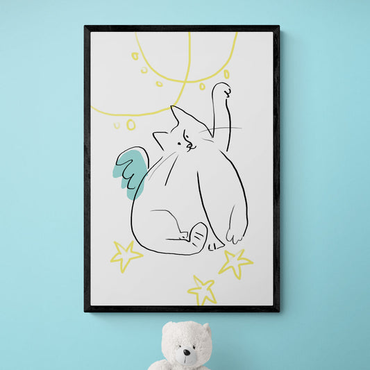 Petit chat avec des ailes