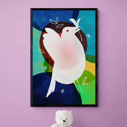 Colombe multi couleur