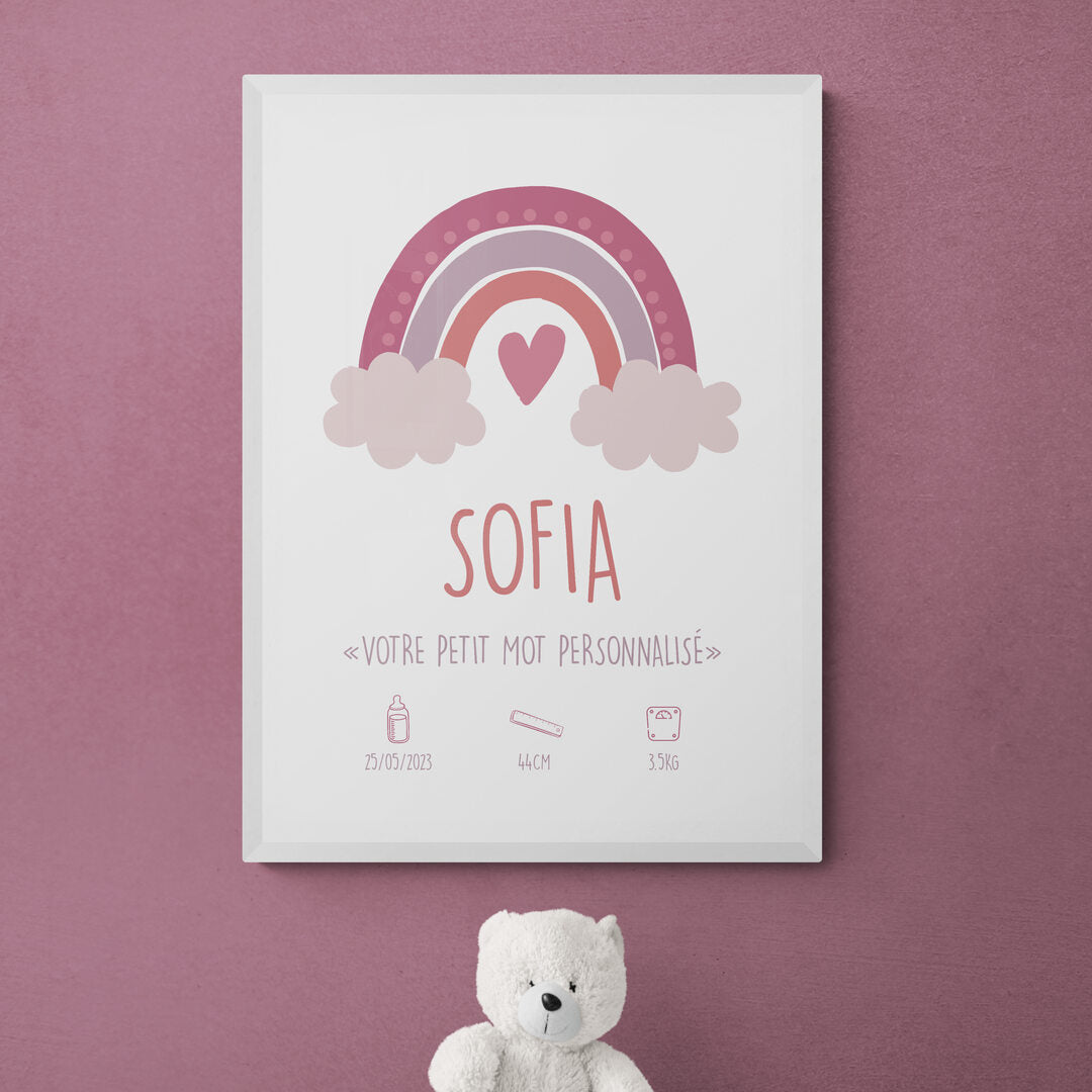 Tableau nouveau né petit coeur