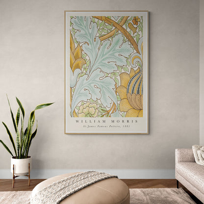 William Morris style baroque nuances dorées