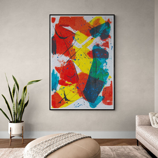 Tableau abstrait 3 couleurs