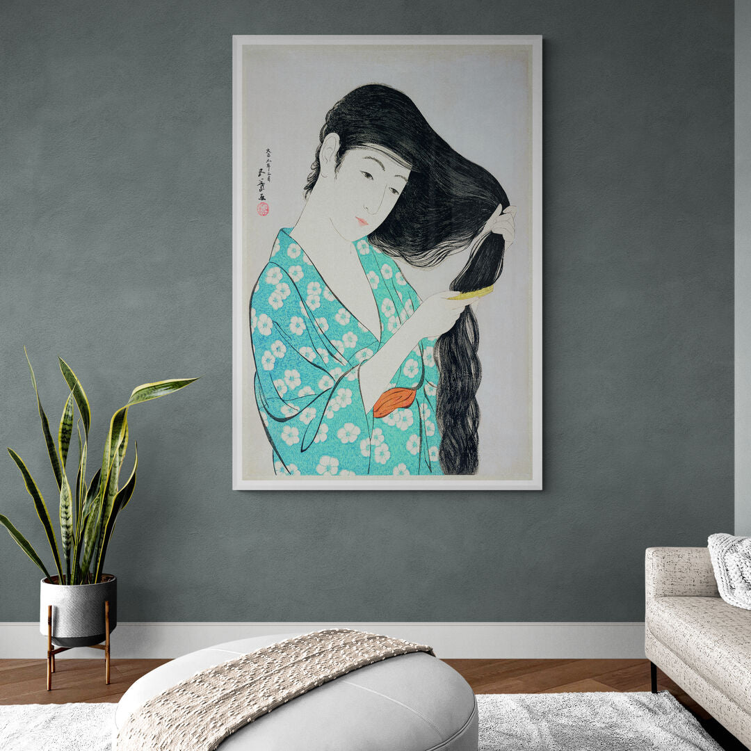 Geisha kimono bleu