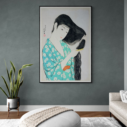 Geisha kimono bleu